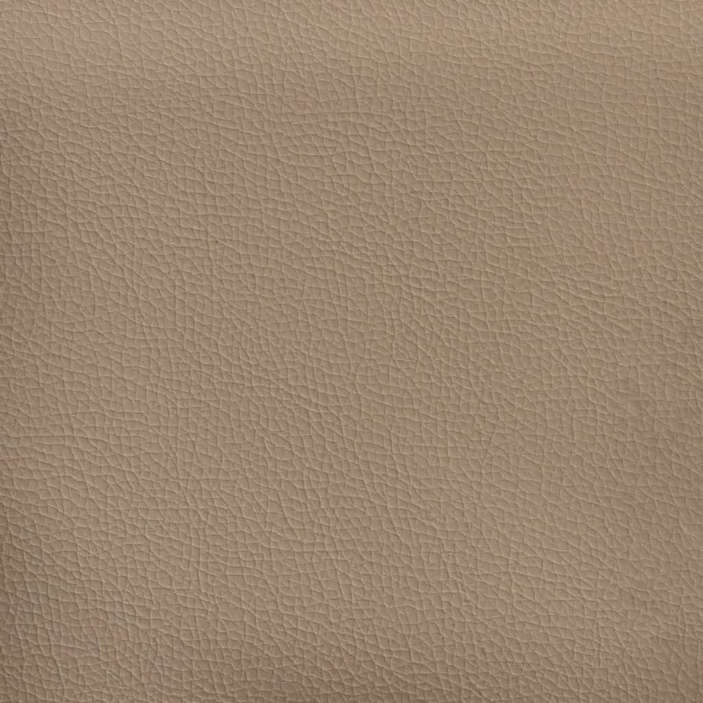 Fotoliu canapea cu taburet, cappuccino, 60 cm, piele ecologica — imaginea 6