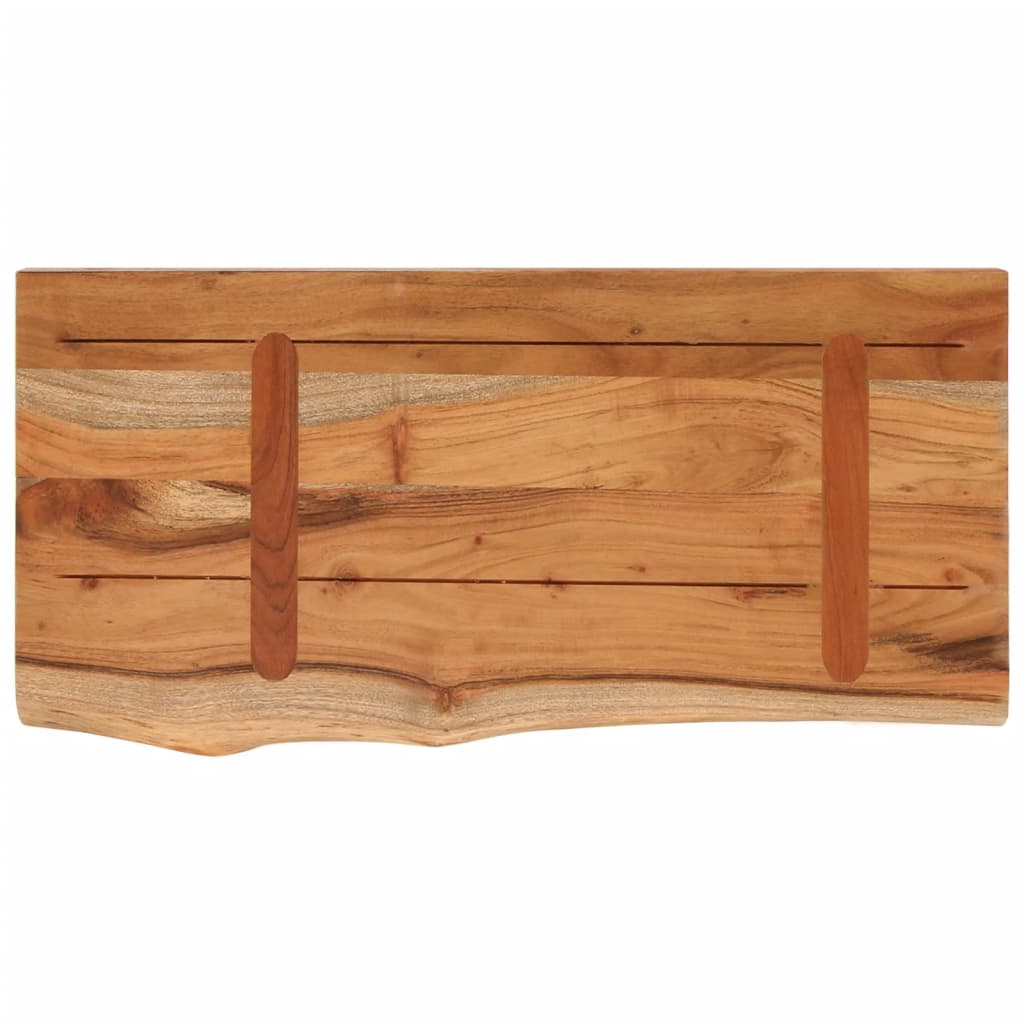 Raft perete 40x20x3,8 cm dreptunghiular lemn acacia margine vie - 4 | YEO