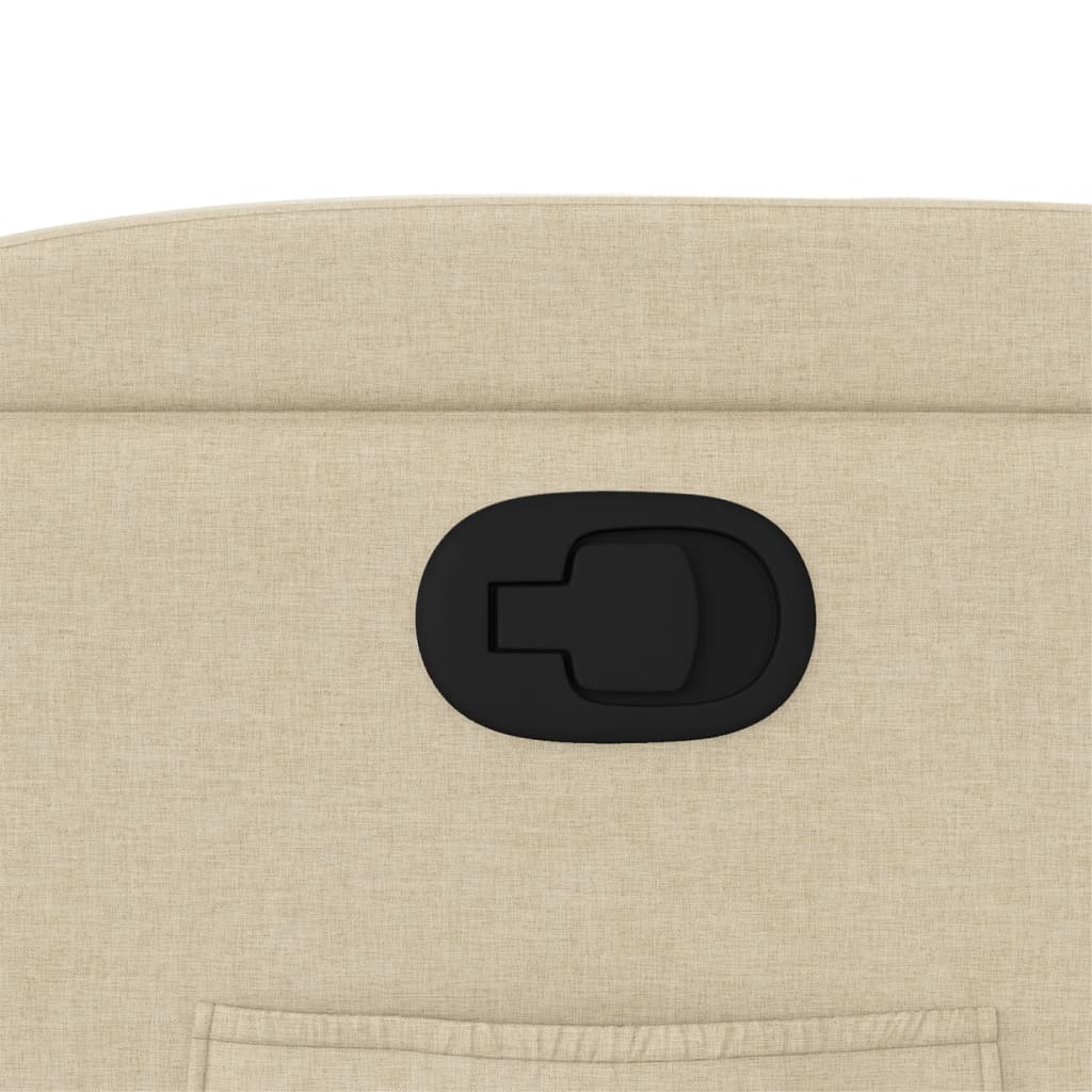 Fotoliu rabatabil, crem, material textil — imaginea 9