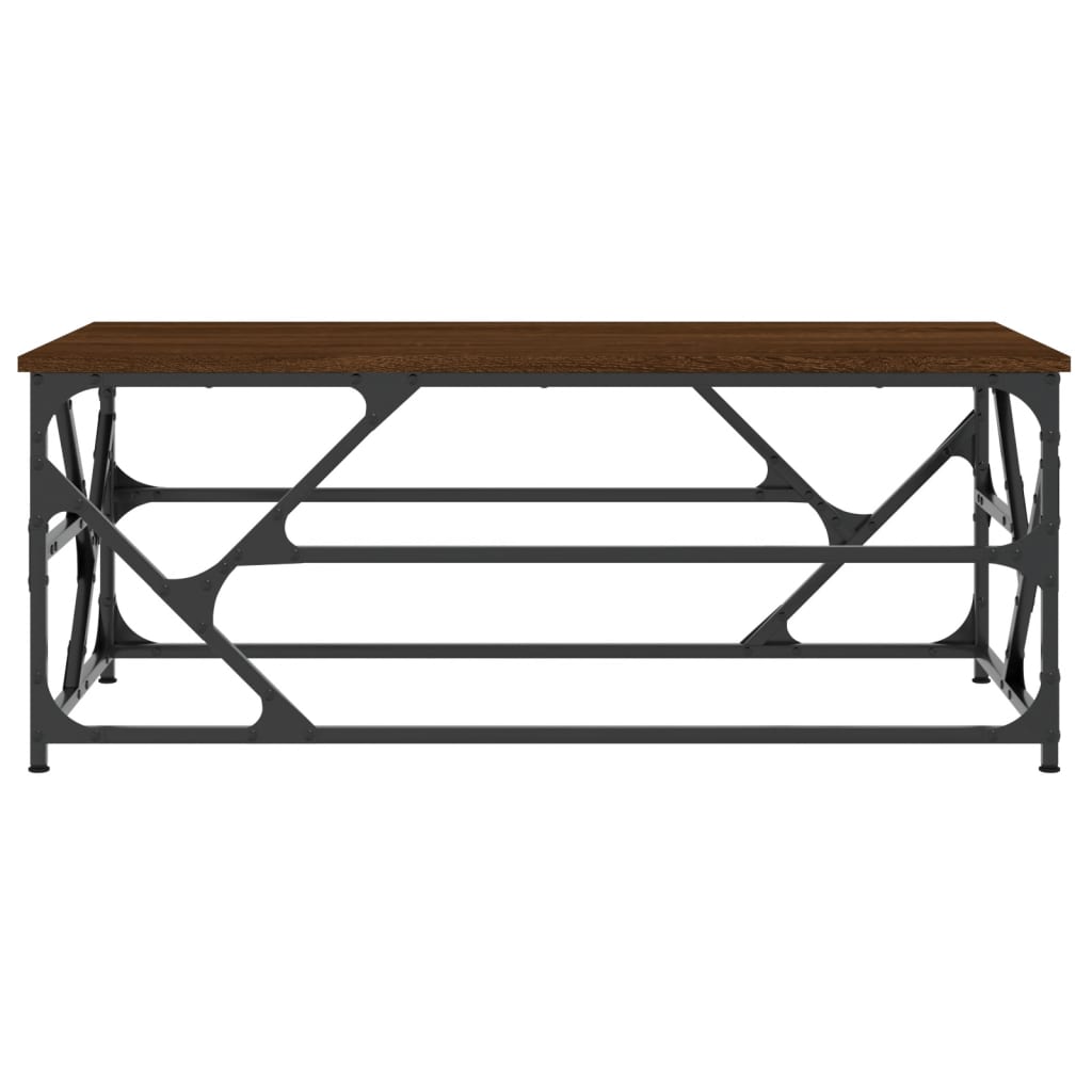 Masuta de cafea, stejar maro, 100x50x40 cm, lemn prelucrat — imaginea 4