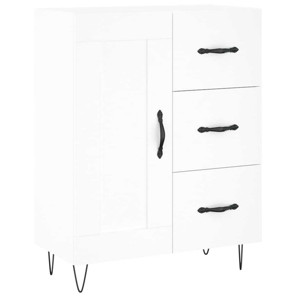Dulap inalt, alb, 69,5x34x180 cm, lemn compozit — imaginea 7