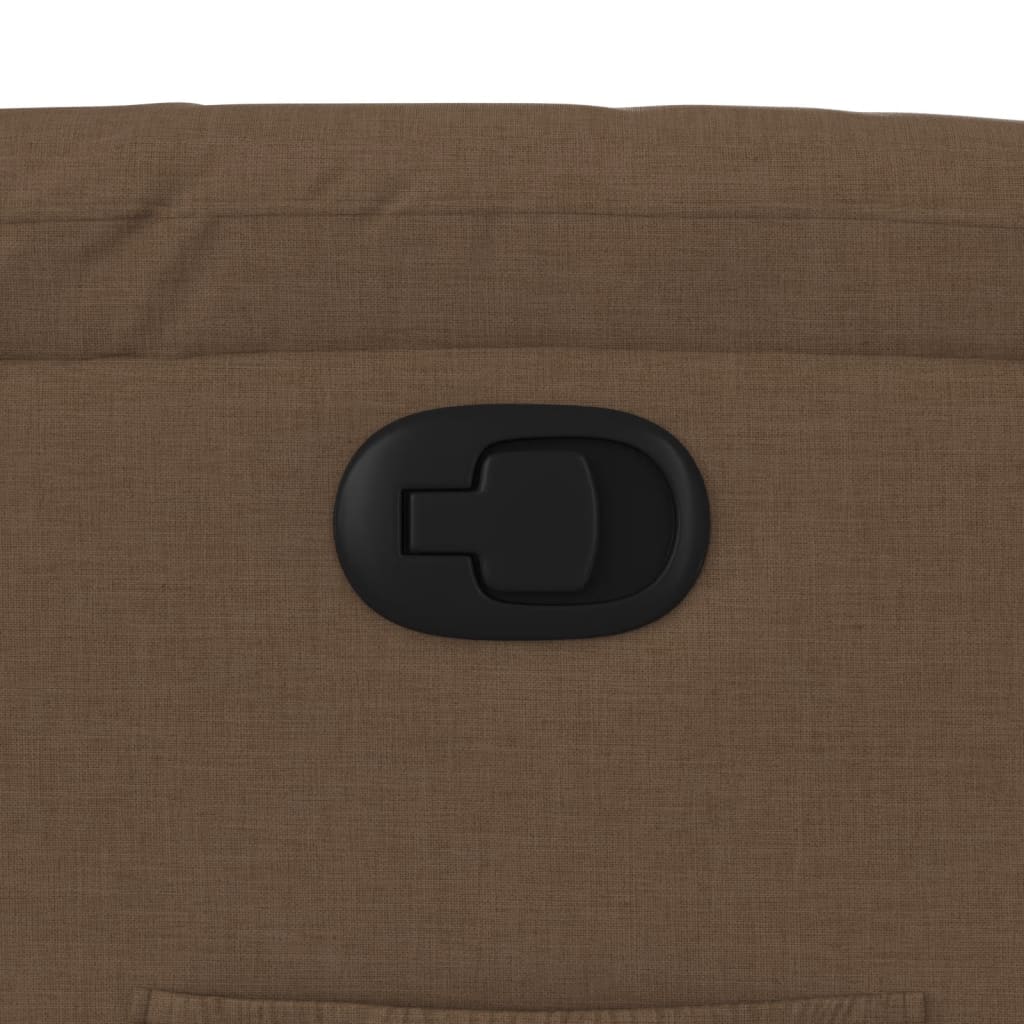 Fotoliu rabatabil, maro, material textil — imaginea 9