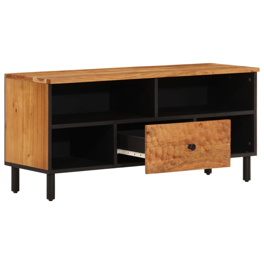 Dulap TV, 100x33x46 cm, lemn masiv de acacia — imaginea 4