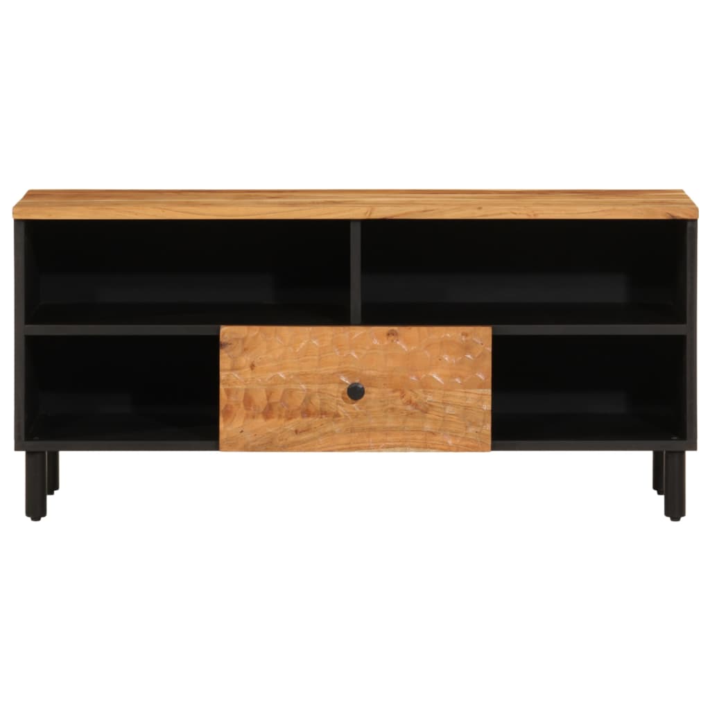 Dulap TV, 100x33x46 cm, lemn masiv de acacia — imaginea 5