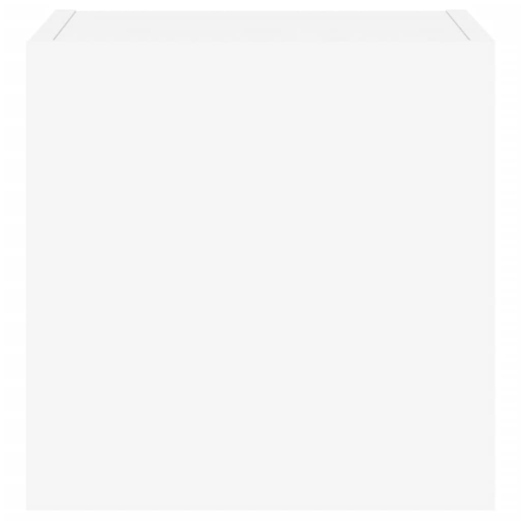 Comode TV de perete cu lumini LED, 2 buc., alb, 30,5x35x30 cm — imaginea 10