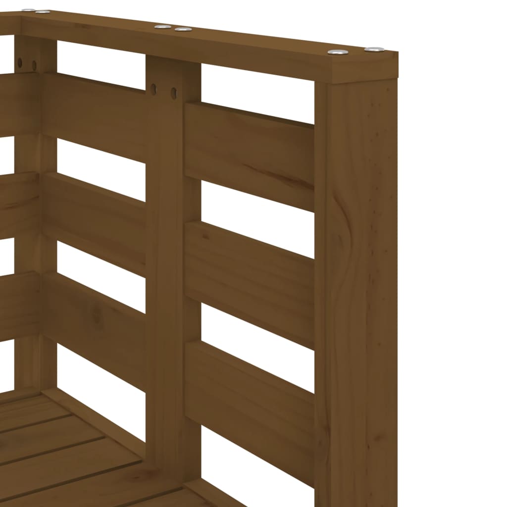 Set mobilier de gradina, 3 piese, maro miere, lemn masiv de pin — imaginea 7