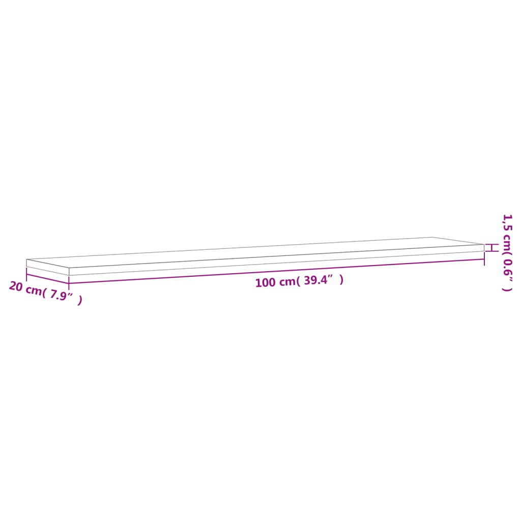 Rafturi de perete, 4 buc., gri sonoma, 100x20x1,5 cm, lemn — imaginea 9