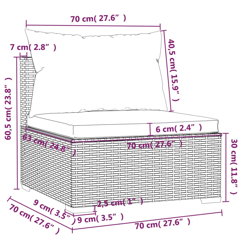 Set mobilier de gradina cu perne — imaginea 11