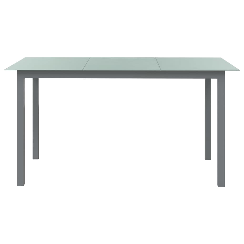 Set mobilier de gradina, 10 piese, negru si argintiu — imaginea 9