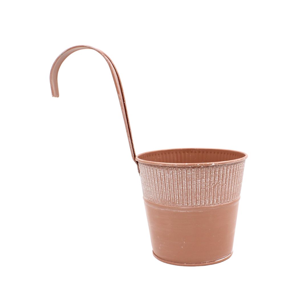 Ghiveci roz 12,5 cm pentru balustrada — imaginea 2