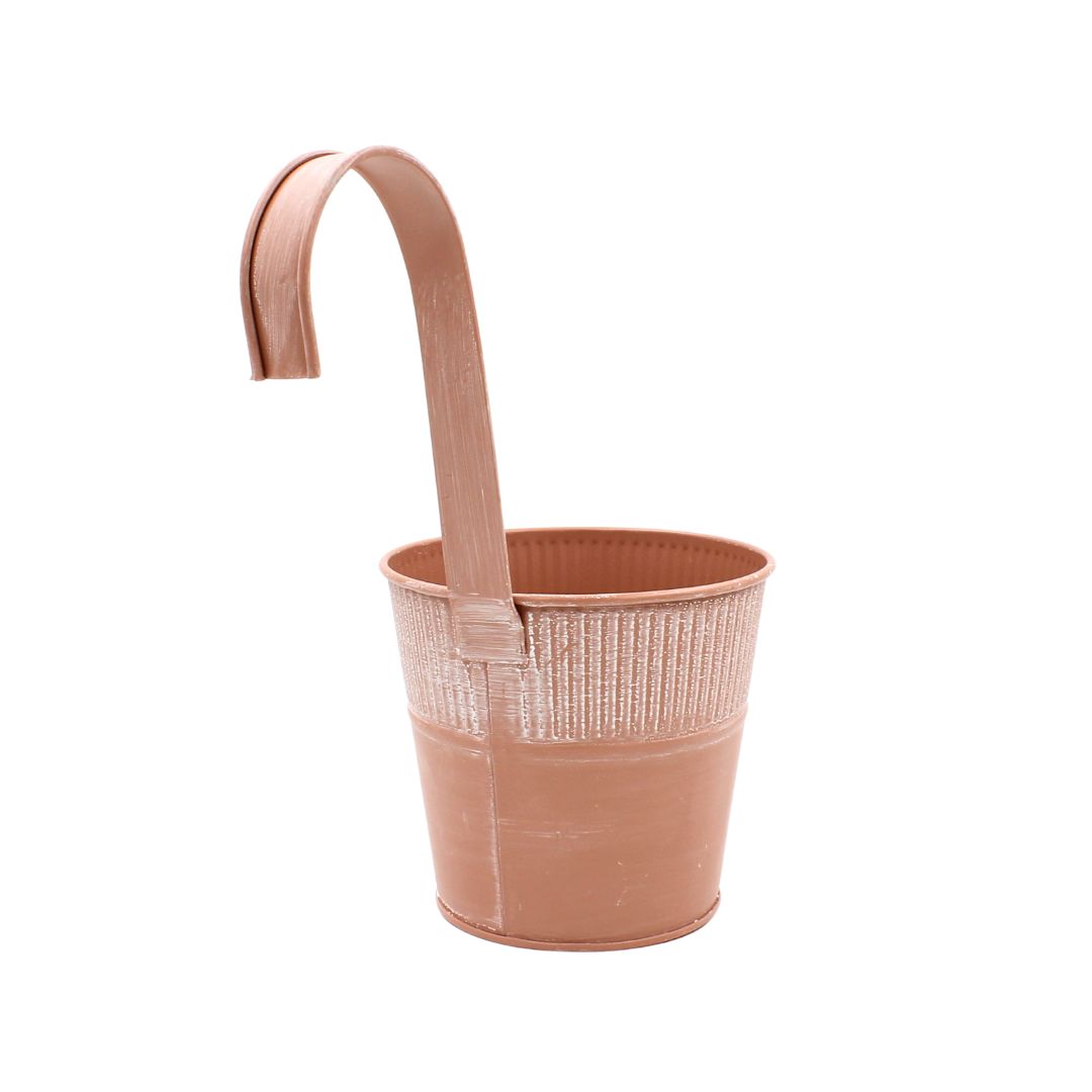 Ghiveci roz 12,5 cm pentru balustrada — imaginea 5