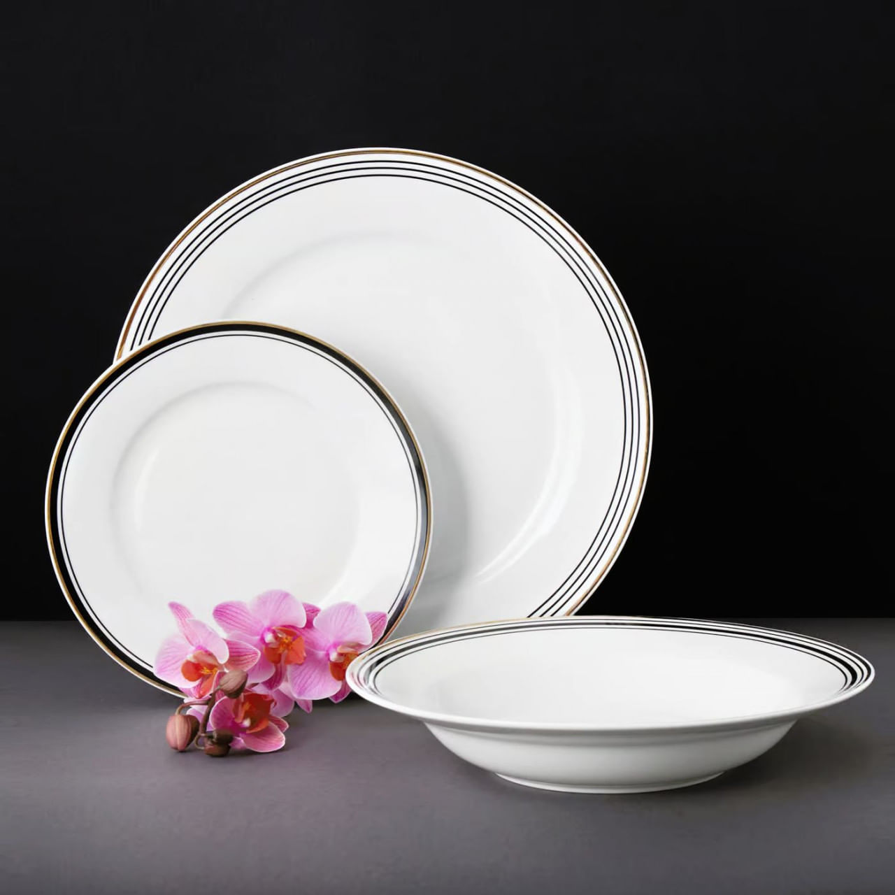Serviciu de masa, 18 piese, 6 persoane, portelan, AMBITION Art Deco - 4 | YEO