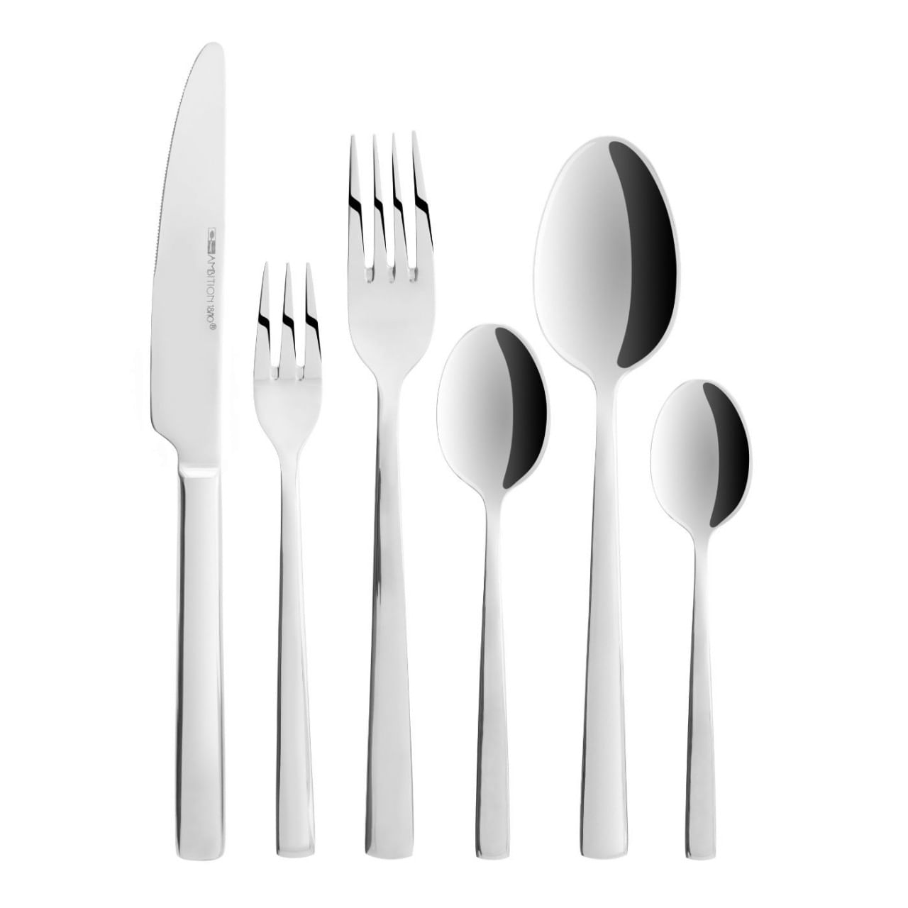 Set tacamuri inox, 36 piese, 6 persoane, ambalate in cutie cadou, AMBITION Prato - 1 | YEO