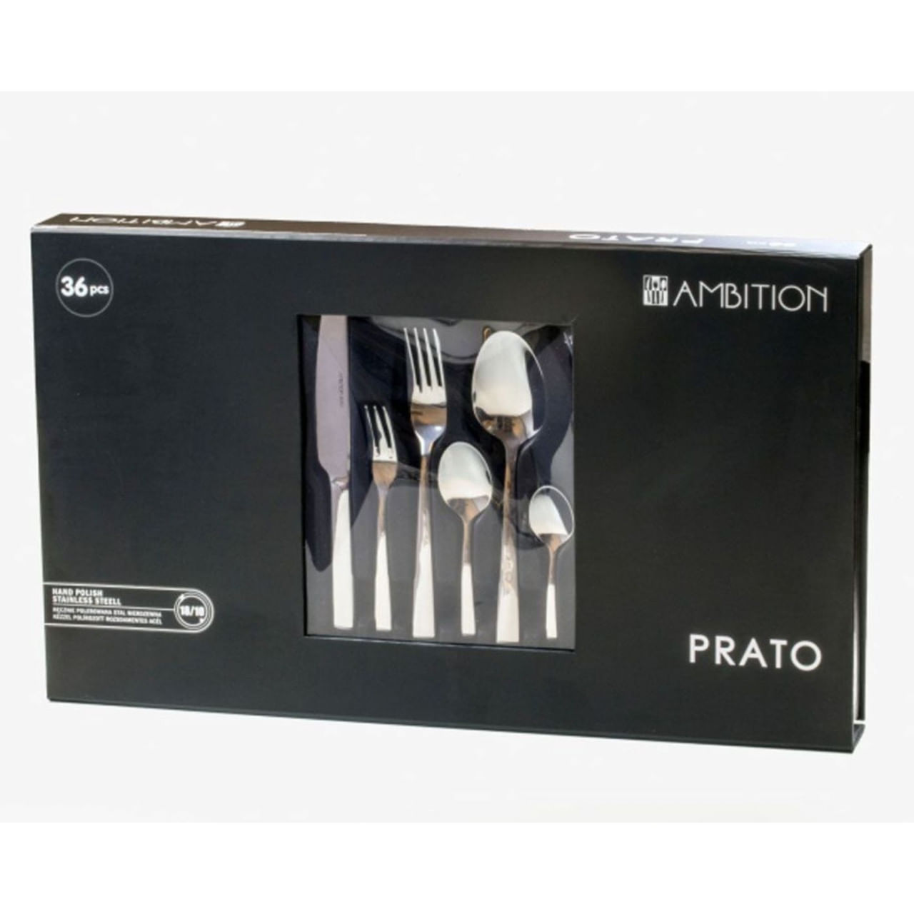 Set tacamuri inox, 36 piese, 6 persoane, ambalate in cutie cadou, AMBITION Prato - 2 | YEO