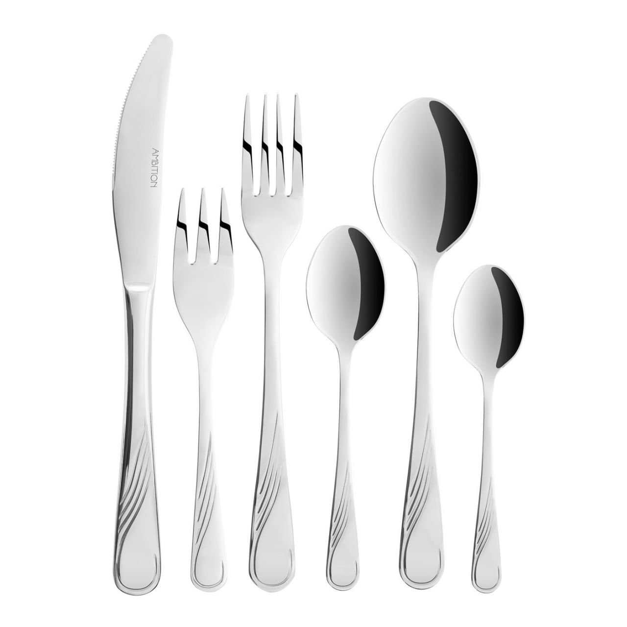 Set tacamuri inox, 50 piese, 12 persoane, ambalate in cutie cadou, AMBITION Napoli - 1 | YEO