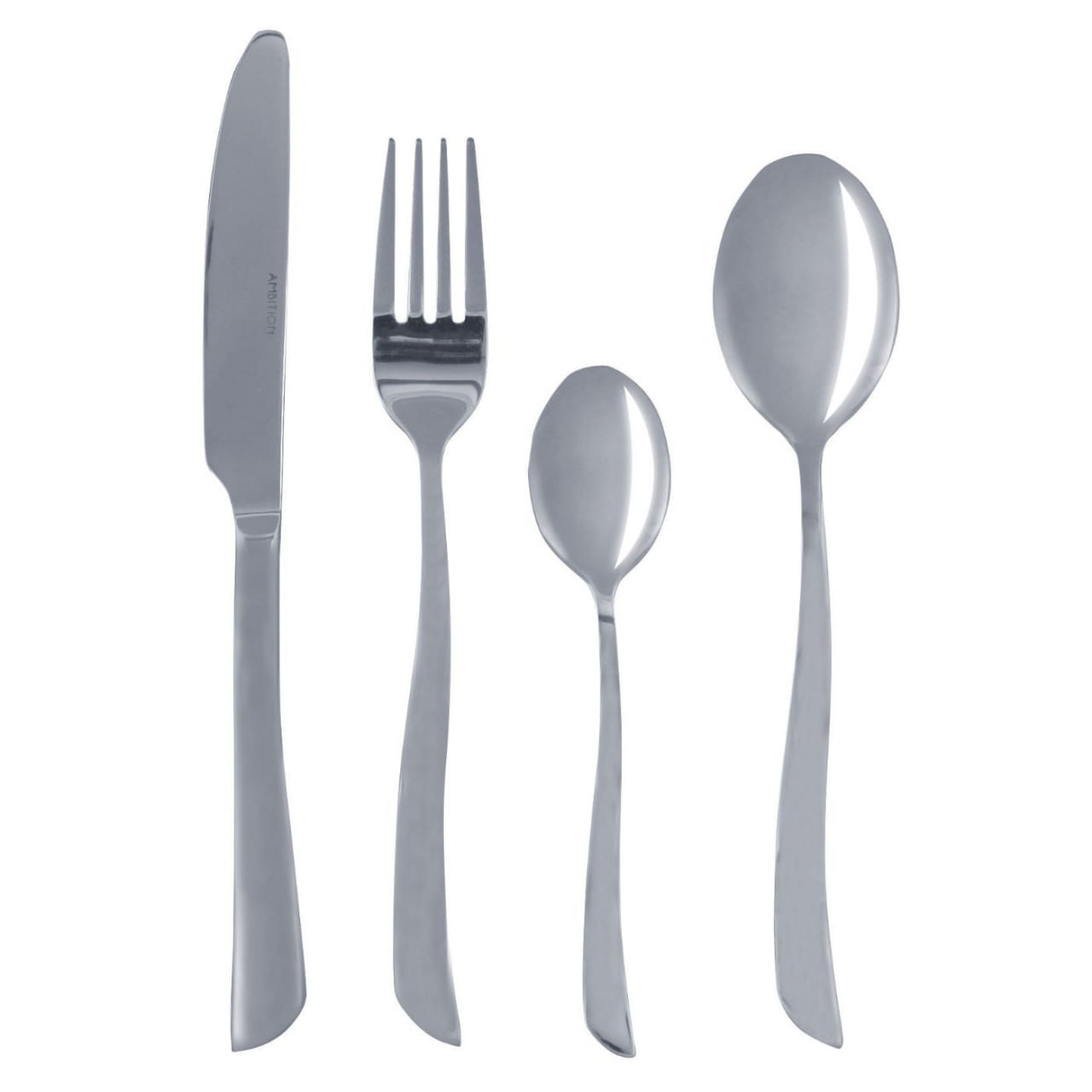 Set tacamuri inox, 24 piese, 6 persoane, AMBITION Wave