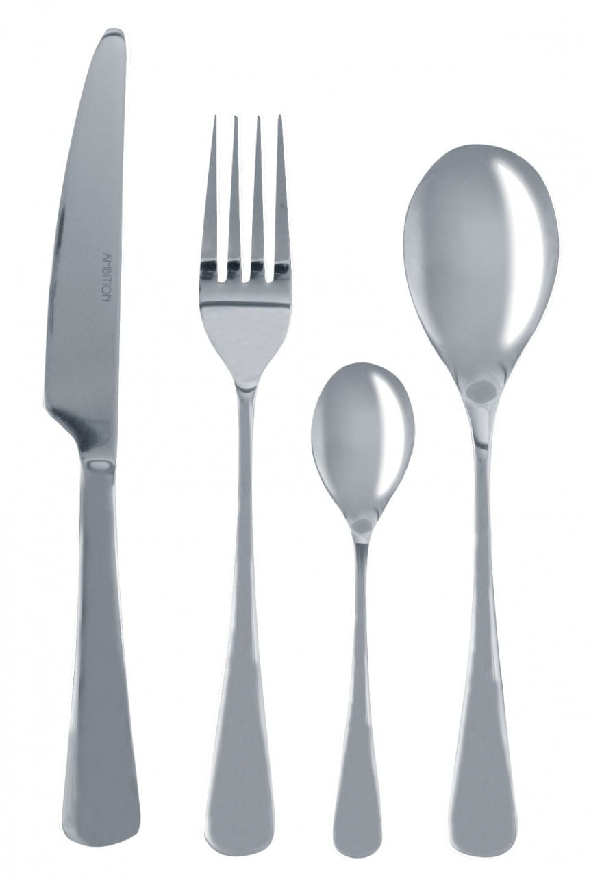 Set tacamuri inox, 24 piese, 6 persoane, AMBITION Rave