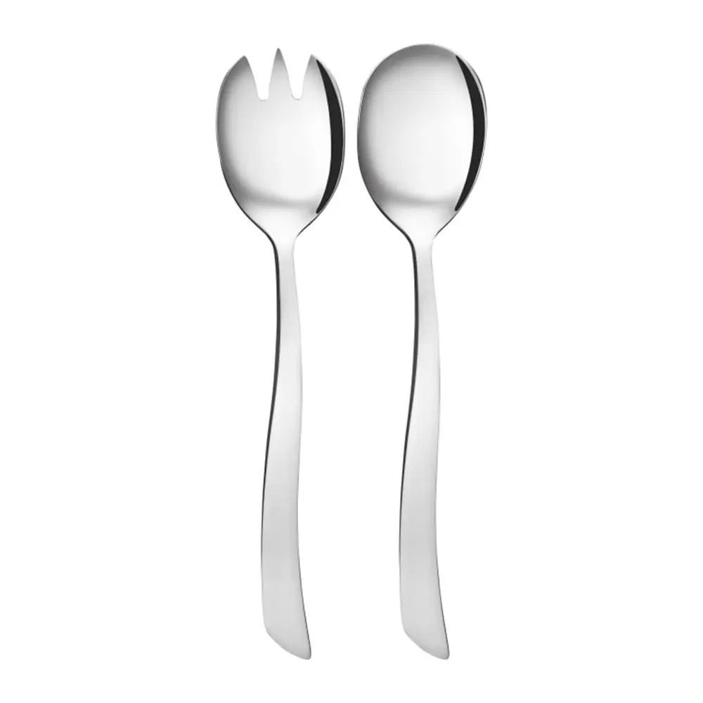 Set tacamuri inox servire salata, 2 piese, mari, AMBITION Wave