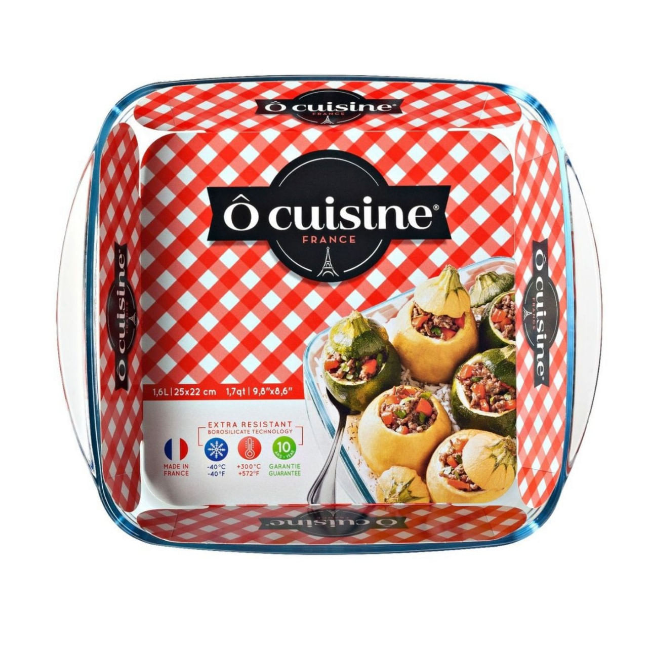 Vas termorezistent 21 x 21 x 5 cm, 1.6 L, OCUISINE