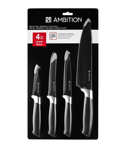 Set cutite, 4 piese, AMBITION Jasper Black - 1 | YEO