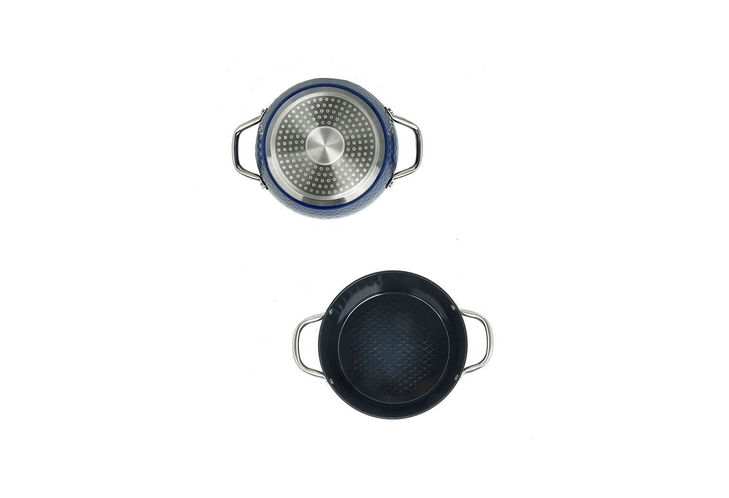 Oala cu capac Zilan ZLN9600 diamond, cu baza de inductie, ceramica si inox, usor de spalat, 20 cm — imaginea 2