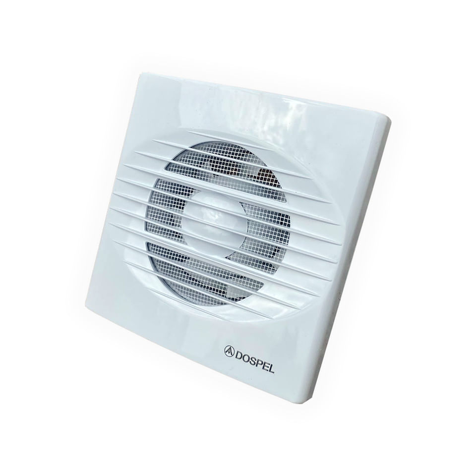 Ventilator standard dospel 100 mm, plasa anti-insecte, debit 100 mC/h, culoare alb