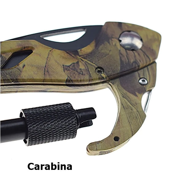 Set Topor Survivor, Desert Camo si Carabina multifunctionala 6 in 1, IdeallStore, 39 cm - 3 | YEO