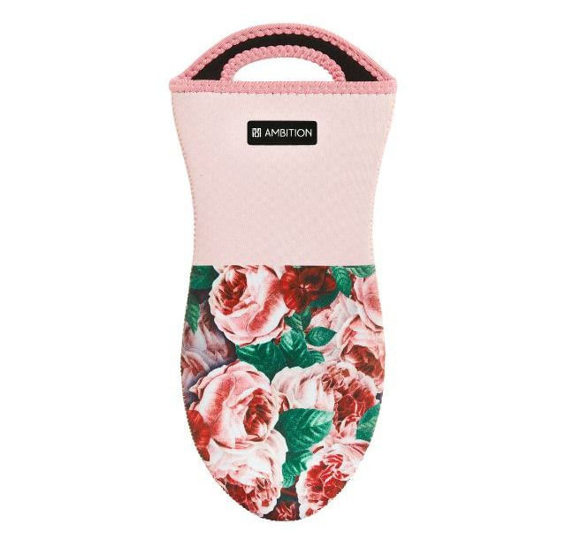 Manusa de bucatarie pentru cuptor din neopren, roz, AMBITION Peony