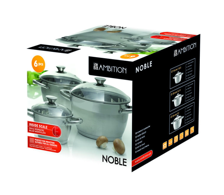 Set oale inox AMBITION Noble, 6 piese - 1 | YEO