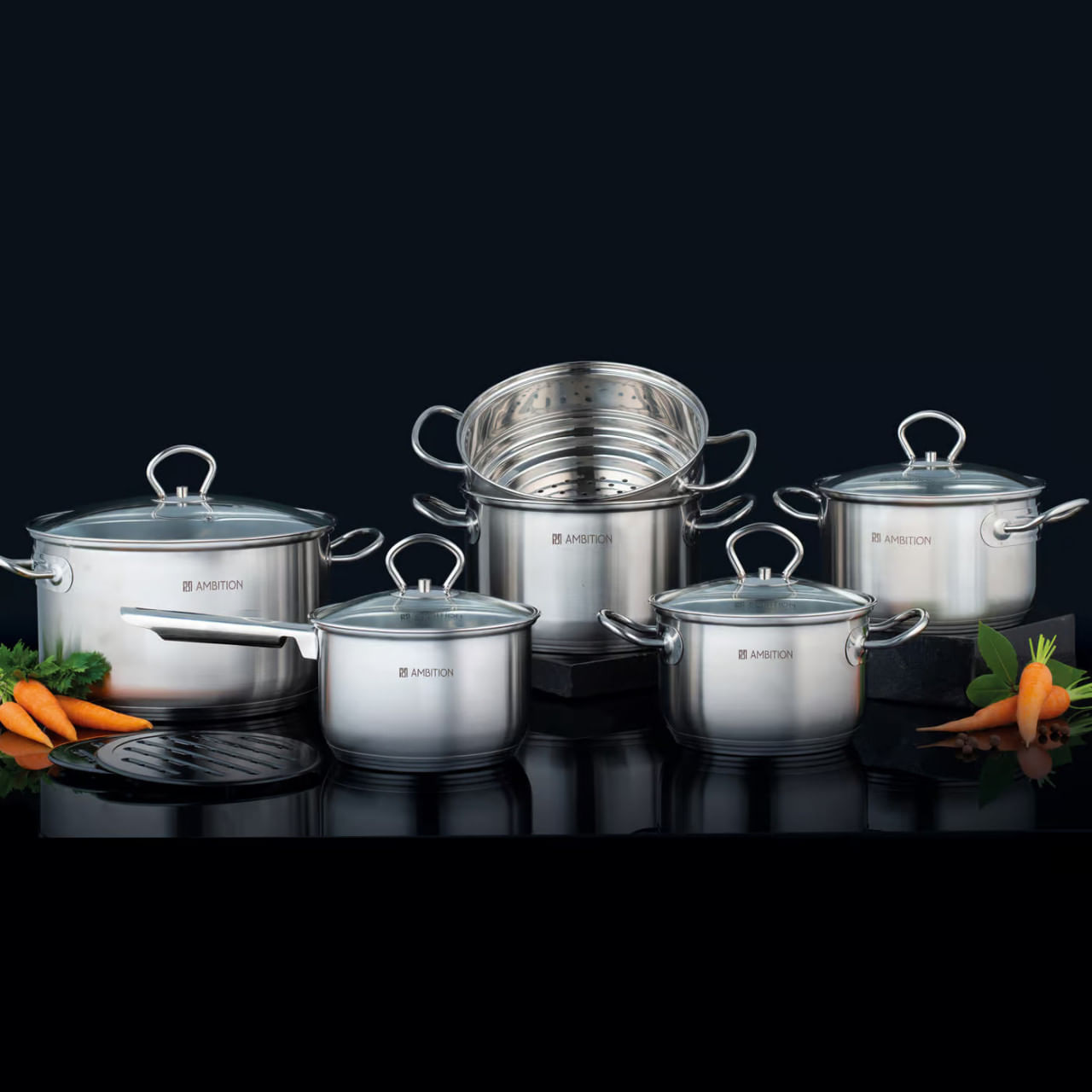 Set oale inox AMBITION Acero, 13 piese - 1 | YEO