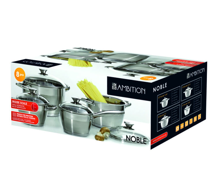 Set oale inox AMBITION Noble, 8 piese - 1 | YEO