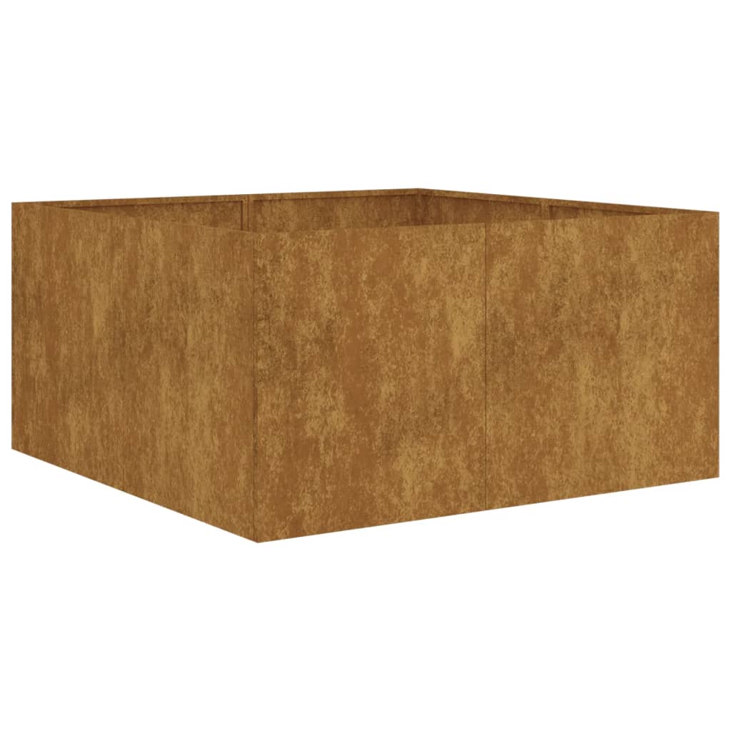 Jardiniera, 80x80x40 cm, otel corten — imaginea 8