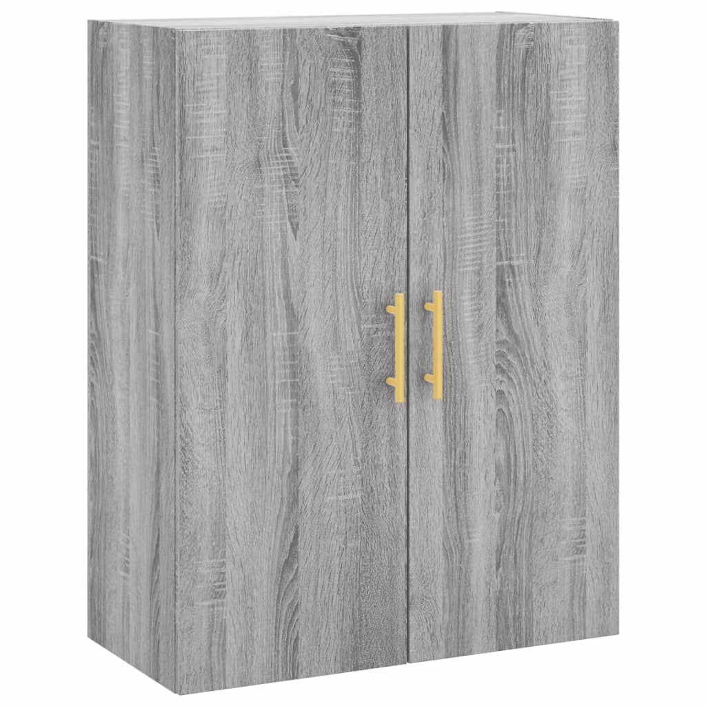 Dulapuri montate pe perete, 2 buc, gri sonoma, 69,5x34x90 cm, model auriu model tub — imaginea 5