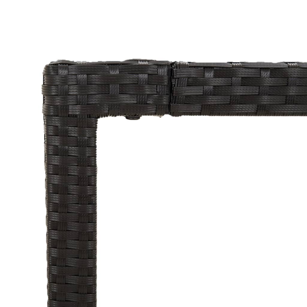 Set mobilier de gradina cu perne, 5 piese, negru, poliratan — imaginea 8