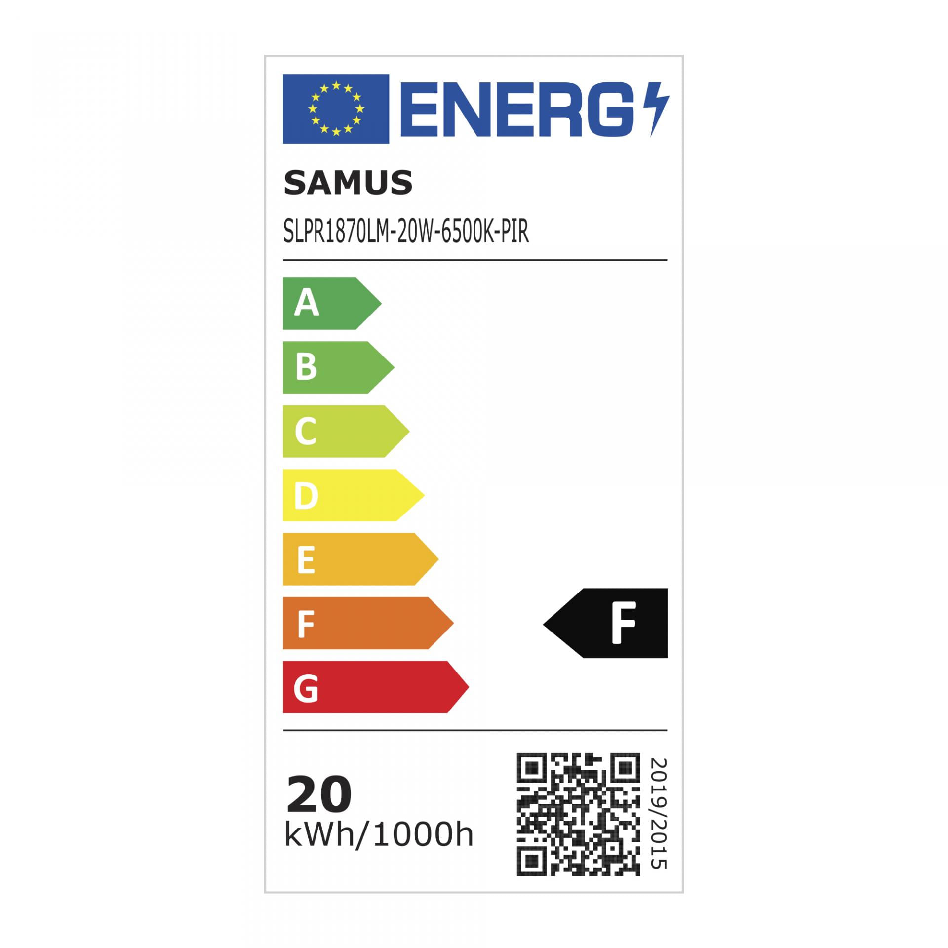 Proiector led cu senzor de miscare SamusSLPR1870LM-20W-6500K-PIR - 1 | YEO