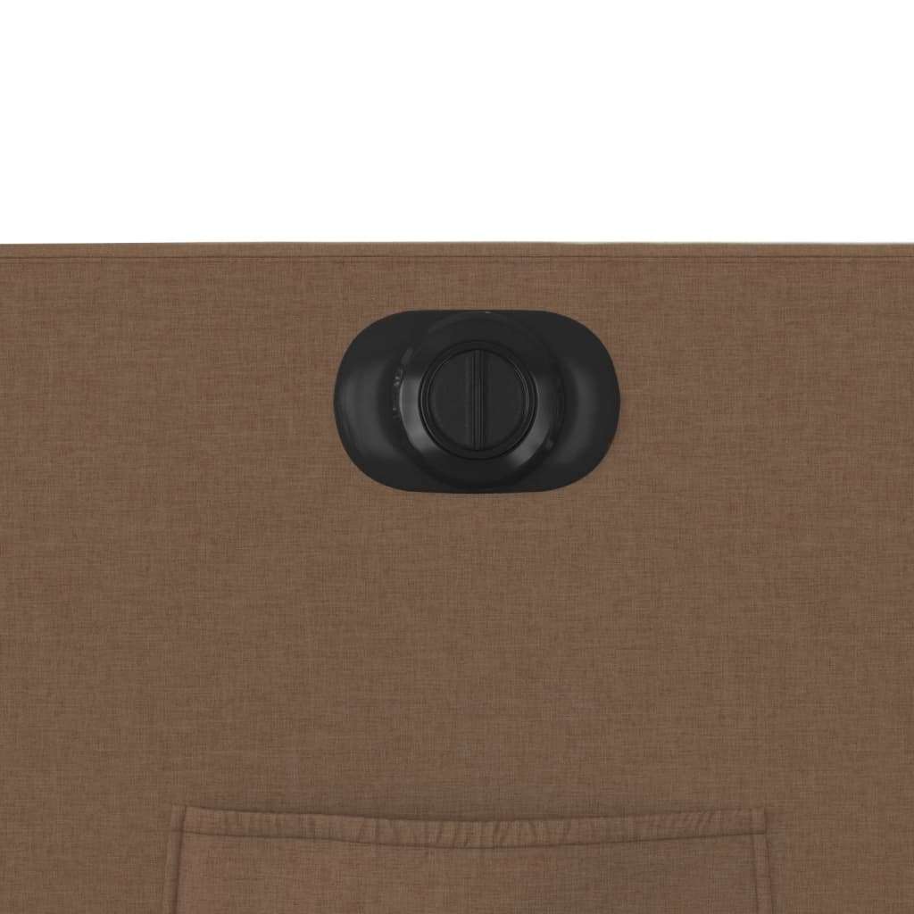 Fotoliu rabatabil electric, maro, material textil — imaginea 11
