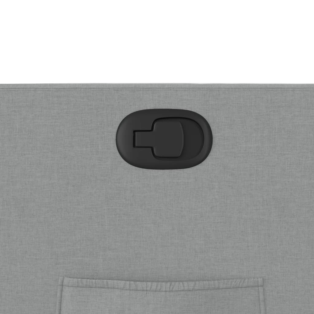 Fotoliu rabatabil cu ridicare, gri deschis, material textil — imaginea 11