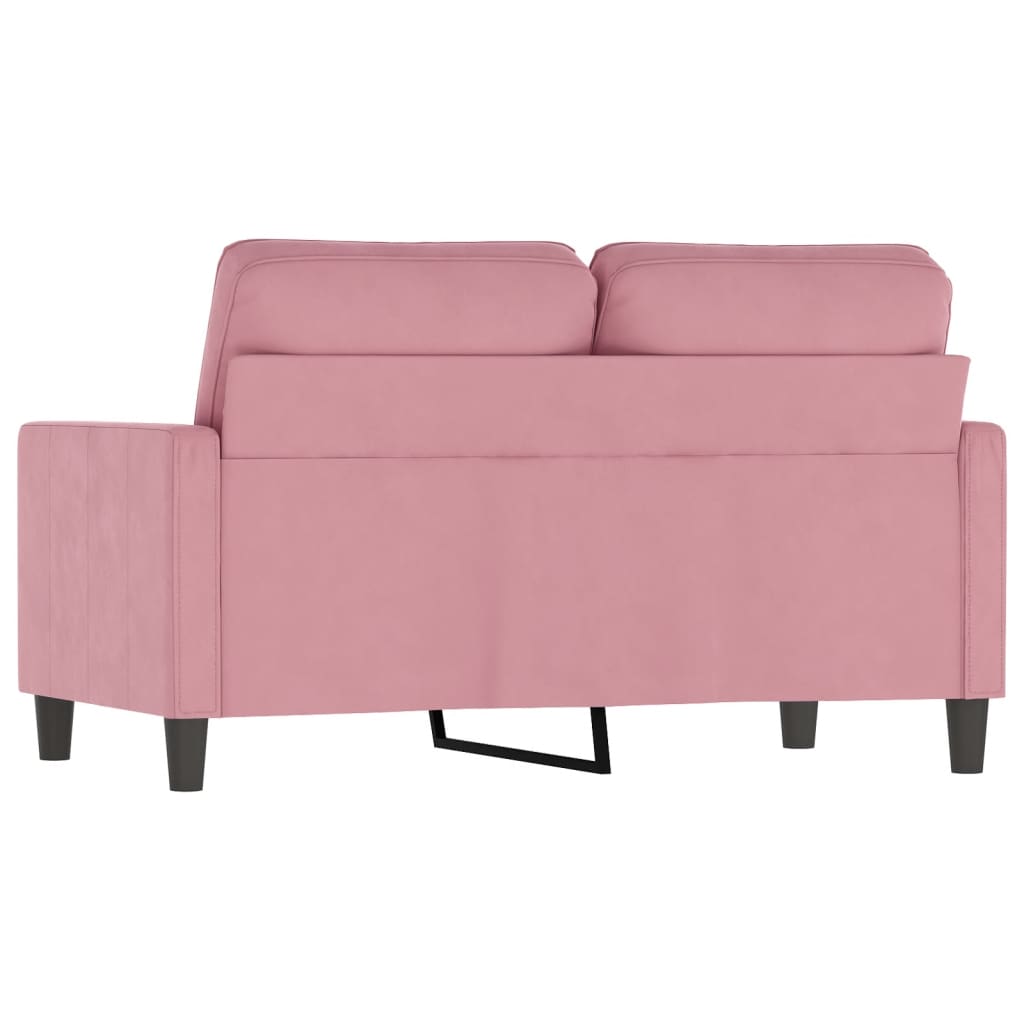 Canapea cu 2 locuri, roz, 120 cm, catifea — imaginea 5