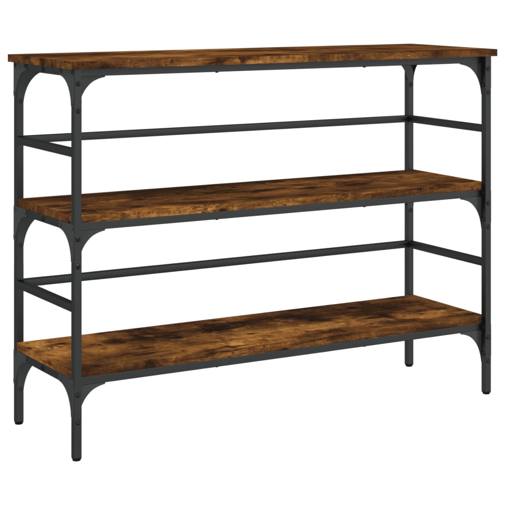 Masuta consola, stejar fumuriu, 100x32x75 cm, lemn prelucrat — imaginea 12
