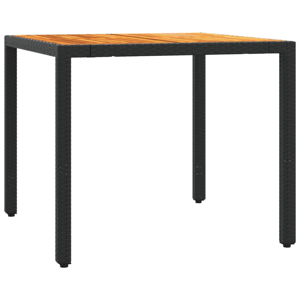 Set mobilier de gradina cu perne, 5 piese, negru, poliratan — imaginea 4