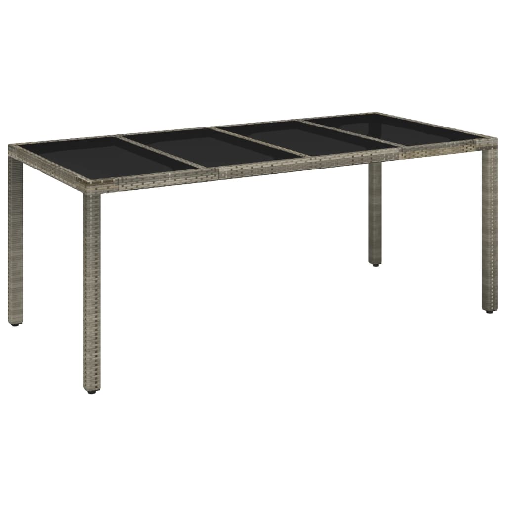 Set mobilier gradina cu perne, 9 piese, gri, poliratan — imaginea 4