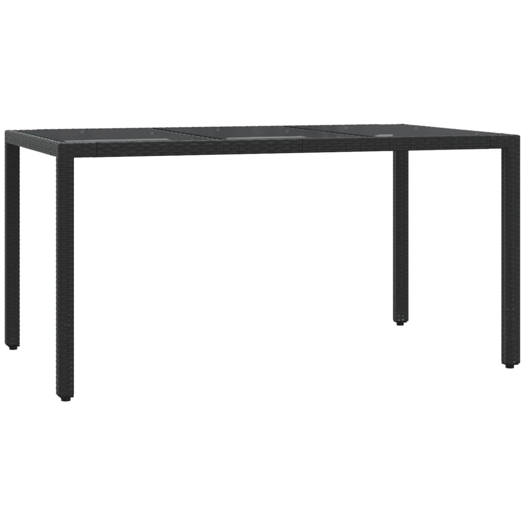 Set mobilier de gradina cu perne, 7 piese, negru, poliratan — imaginea 4