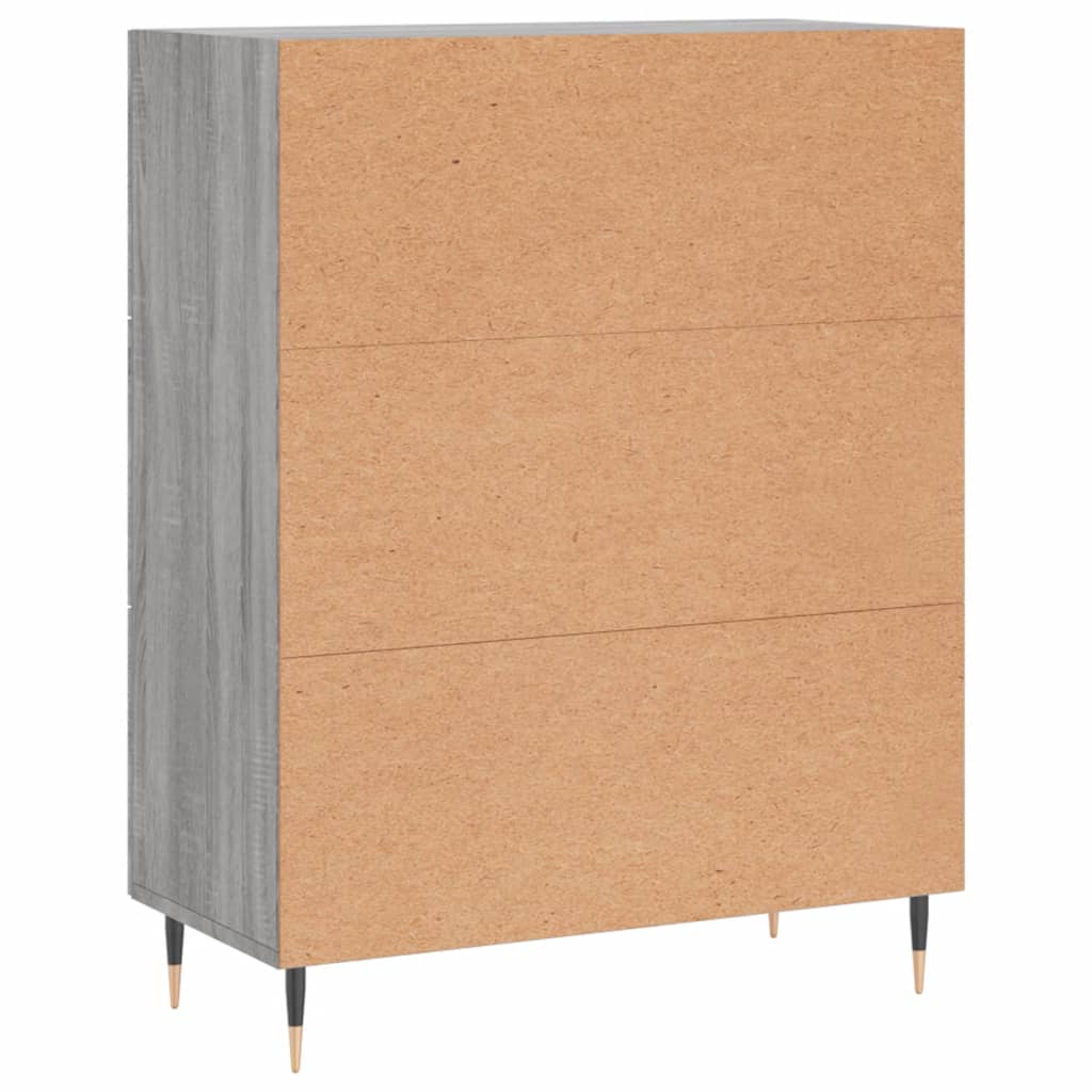 Servanta, gri sonoma, 69,5x34x90 cm, lemn compozit — imaginea 8