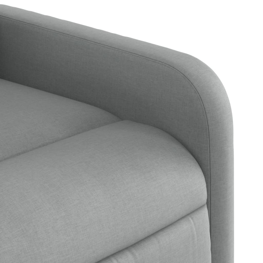 Fotoliu rabatabil, gri deschis, material textil — imaginea 8