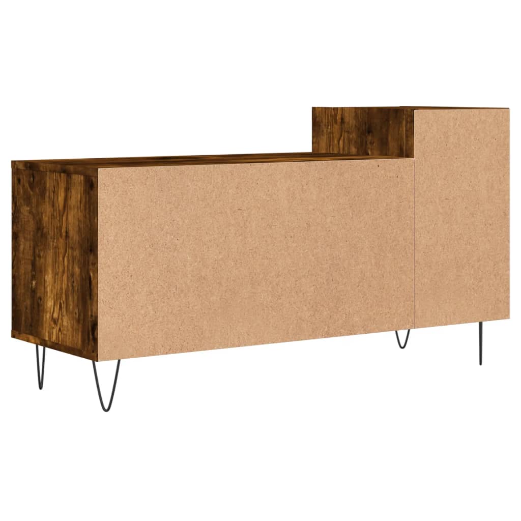 Comoda TV, stejar fumuriu, 100x35x55 cm, lemn prelucrat — imaginea 8