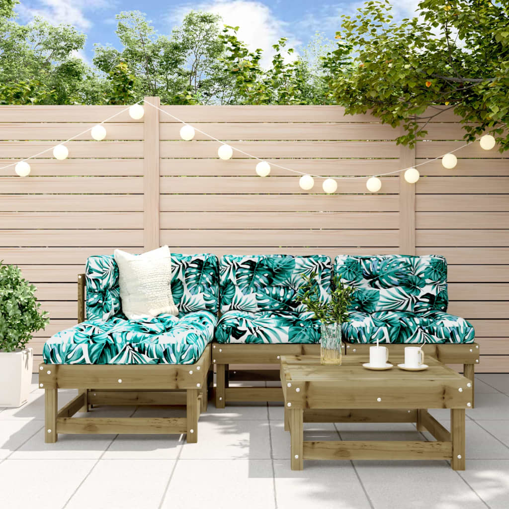 Set mobilier relaxare pentru gradina 5 piese lemn de pin tratat — imaginea 9