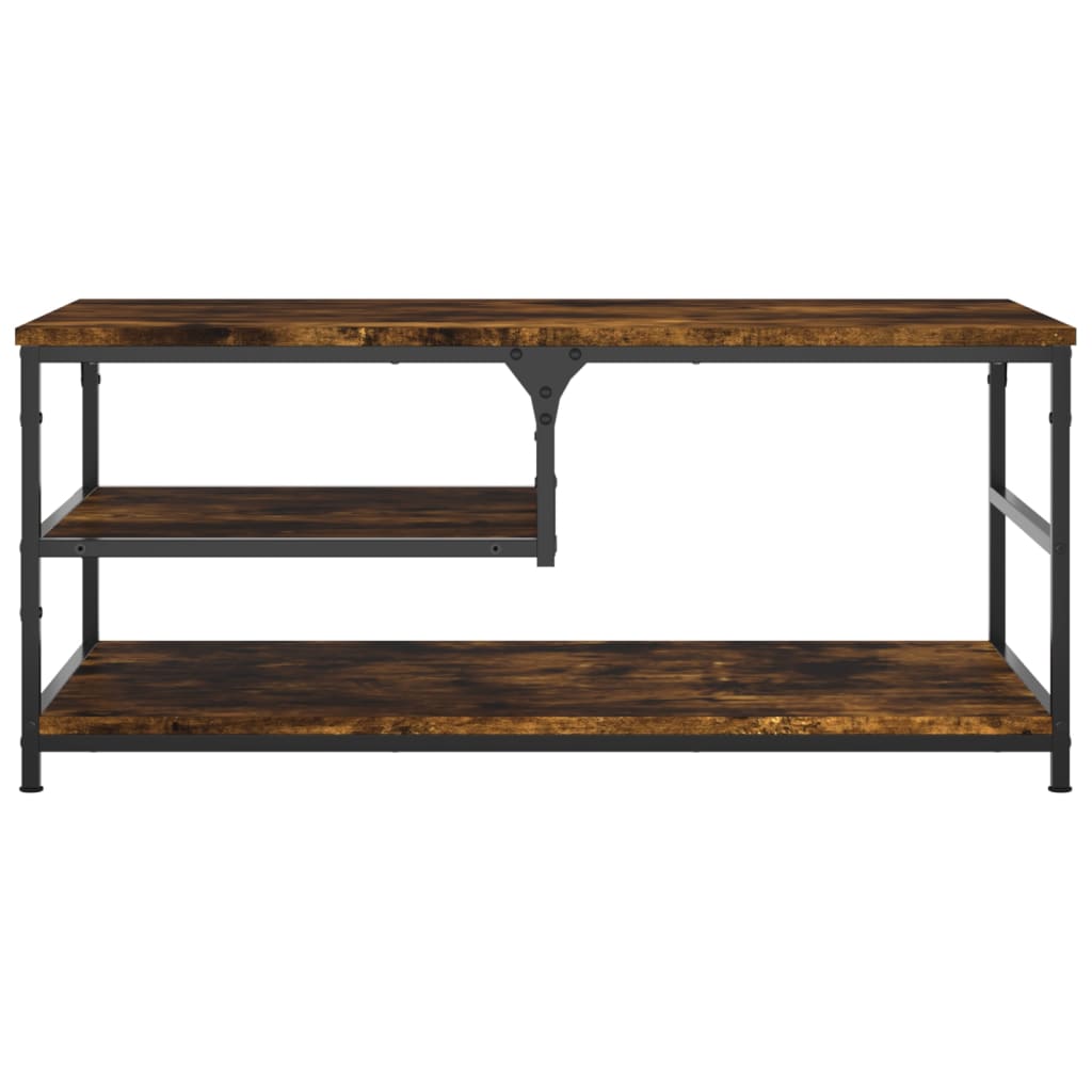 Masuta de cafea, stejar fumuriu, 90x49x40 cm, lemn prelucrat — imaginea 13