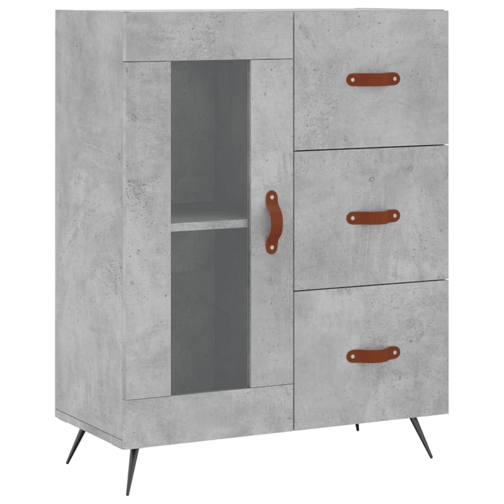Dulap inalt, gri beton, 69,5x34x180, lemn compozit — imaginea 19