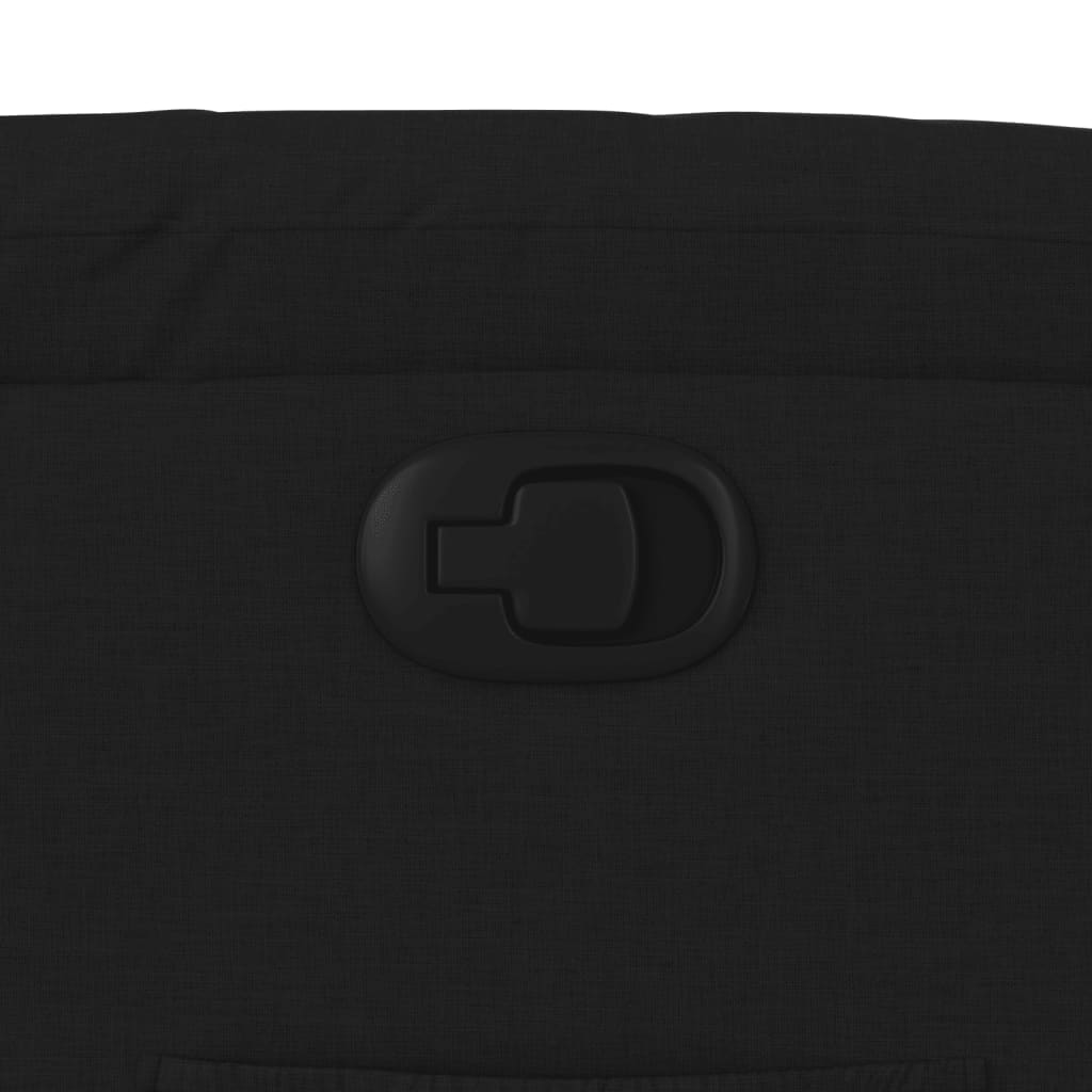Fotoliu rabatabil cu ridicare pe verticala, negru, textil — imaginea 11