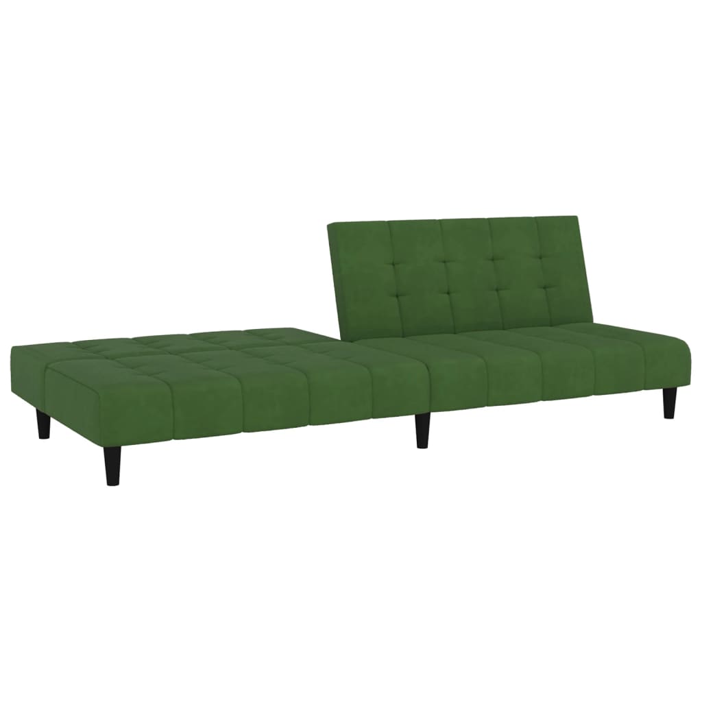 Canapea extensibila cu 2 locuri, verde inchis, catifea — imaginea 4